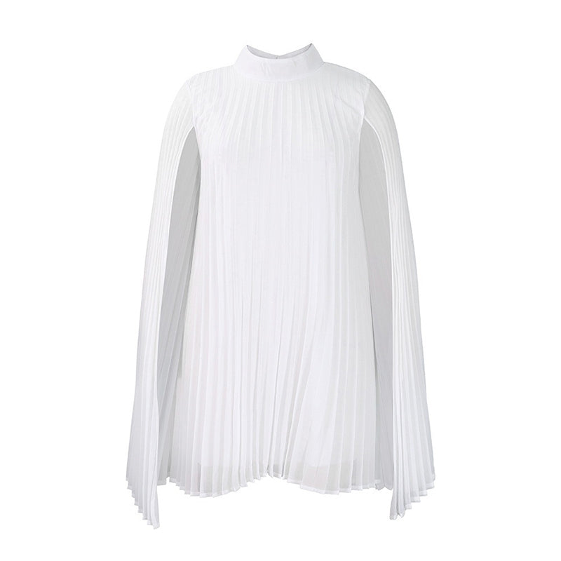 Cyriss | Robe Mini Élégante avec Manches Cape Fluides