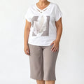 Lorevina | Ensemble élégant avec top à décolleté en V et pantalon Capri
