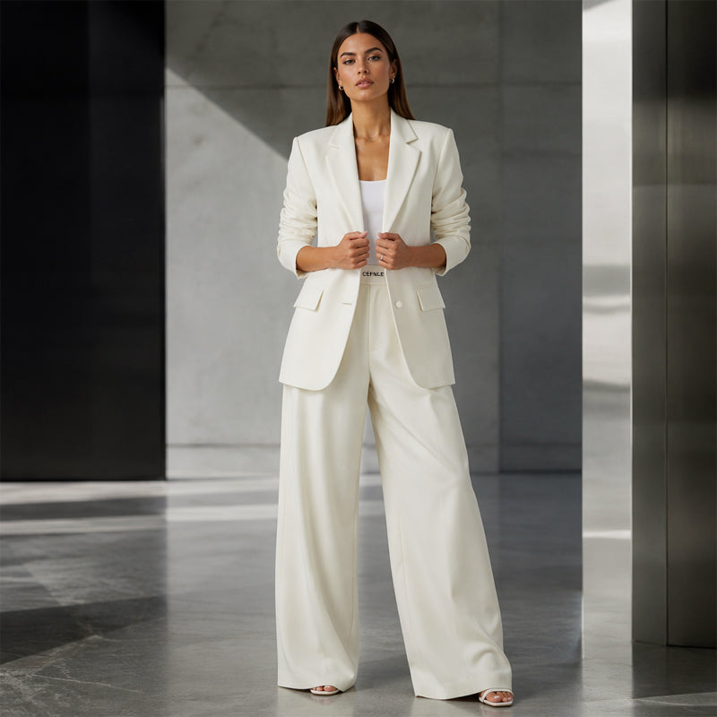 Aadee | Tailleur avec blazer grande taille et pantalon large