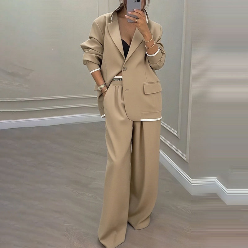 Aadee | Costume pantalon avec blazer grande taille et pantalon large