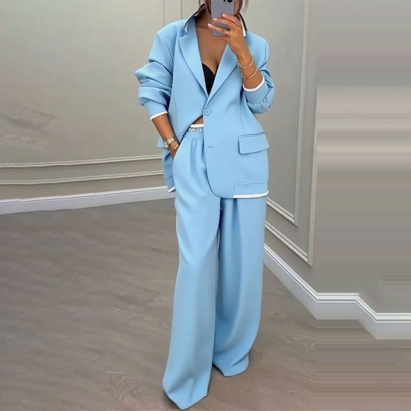 Aadee | Tailleur avec blazer grande taille et pantalon large