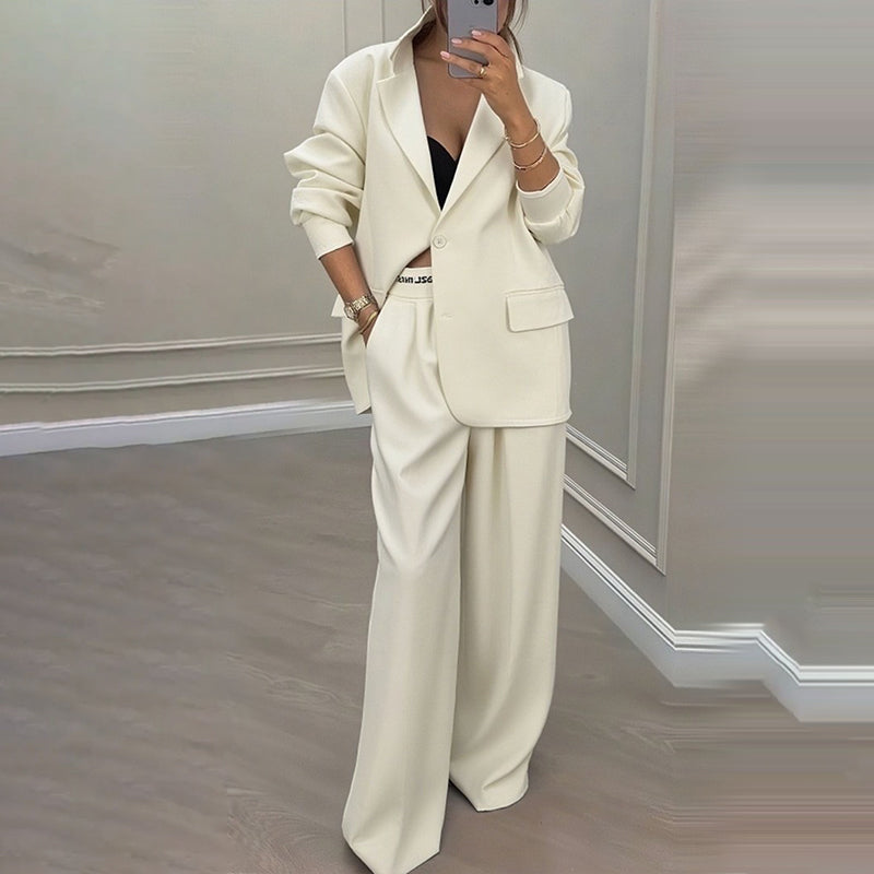 Aadee | Tailleur avec blazer grande taille et pantalon large
