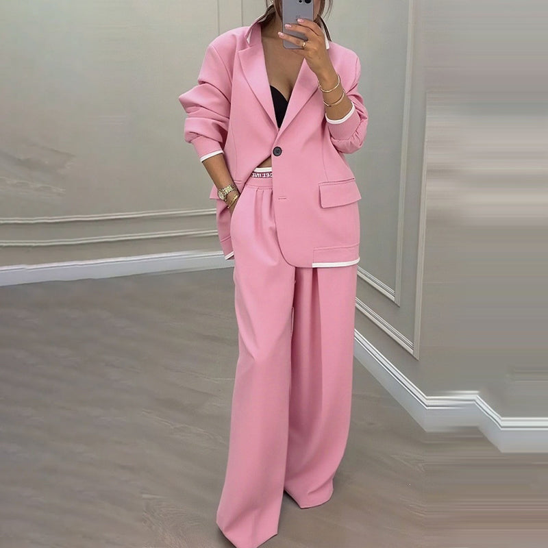 Aadee | Tailleur avec blazer grande taille et pantalon large