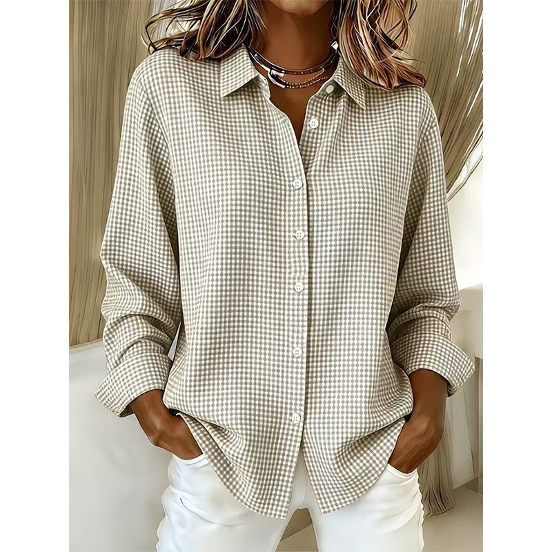 Clarisse | Chemise à carreaux rétro pour femmes avec boutons