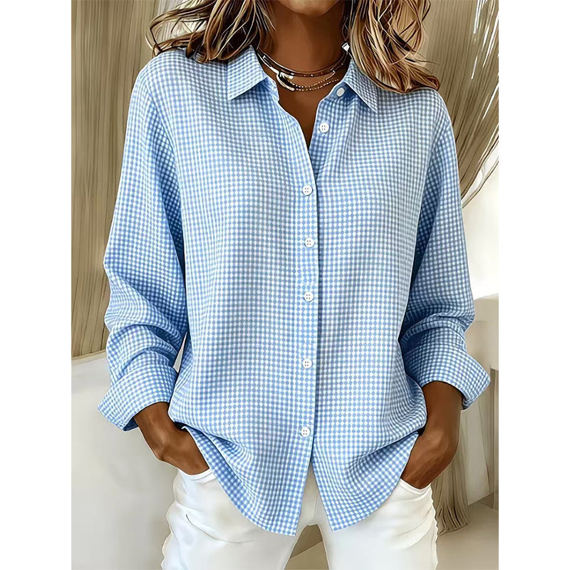 Clarisse | Chemise à carreaux rétro pour femmes avec boutons