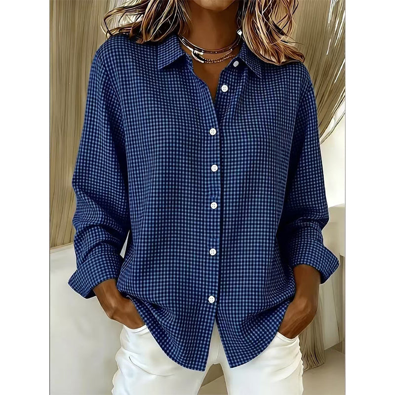 Clarisse | Chemise à carreaux rétro pour femmes avec boutons
