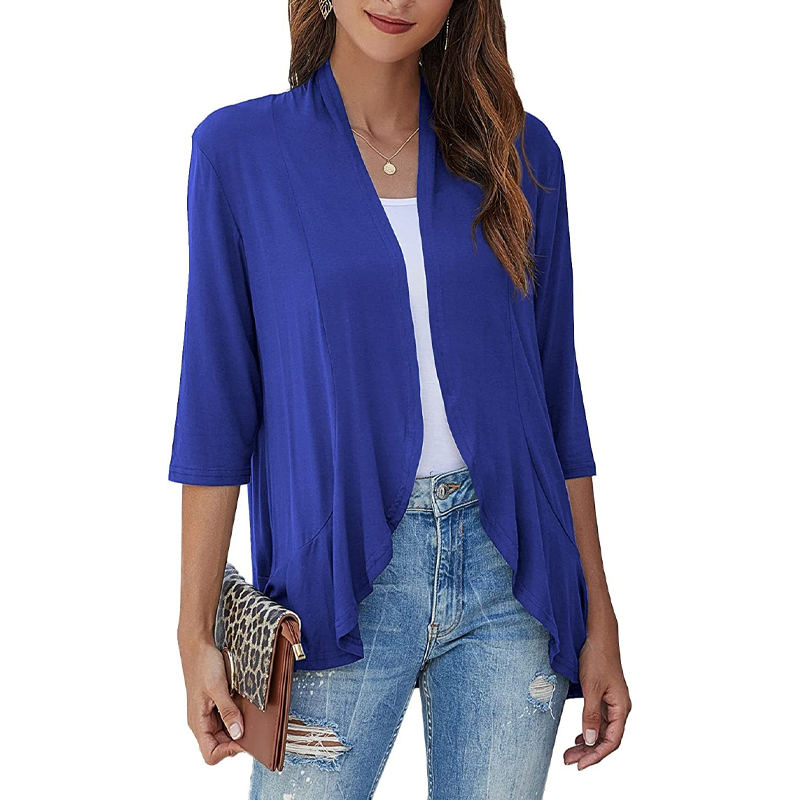 Rassel | Cardigan ouvert élégant avec des manches trois-quarts
