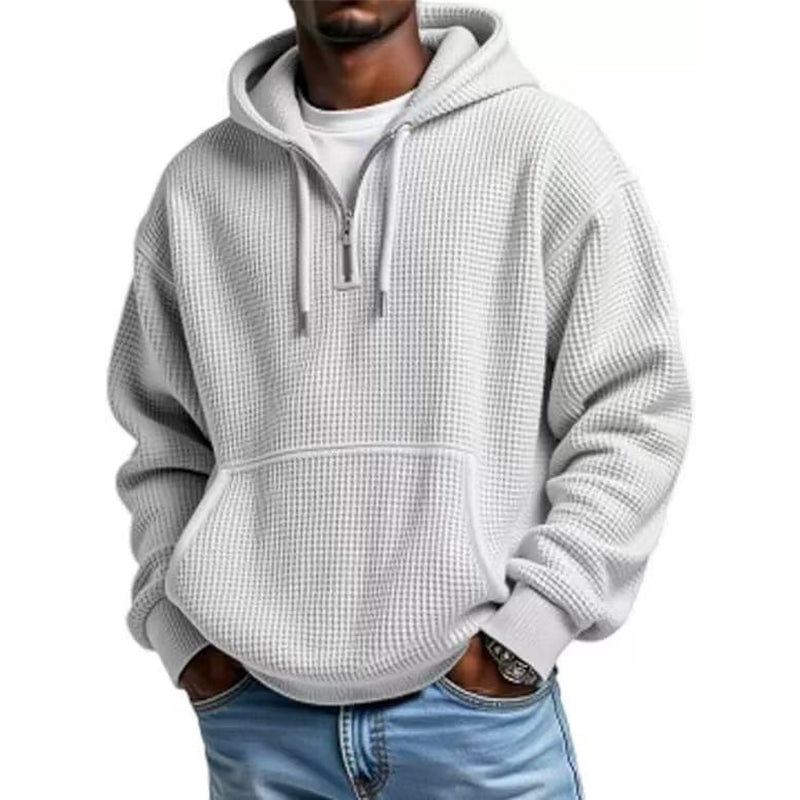 Eliashun | Hoodie en tricot pour hommes avec fermeture éclair courte