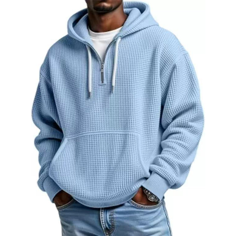 Eliashun | Hoodie en tricot pour hommes avec fermeture éclair courte