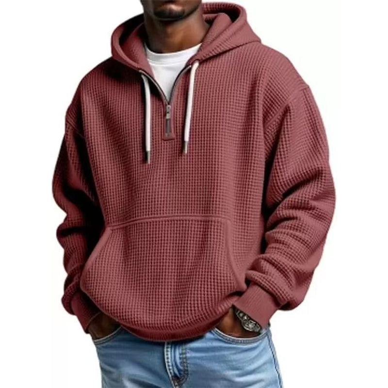 Eliashun | Hoodie en tricot pour hommes avec fermeture éclair courte