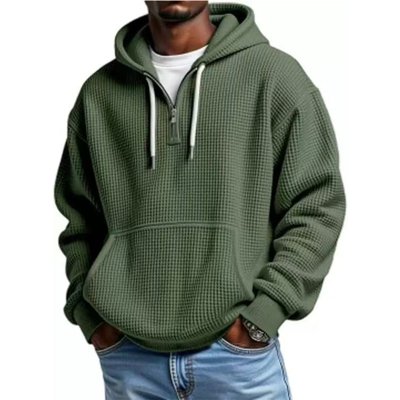 Eliashun | Hoodie en tricot pour hommes avec fermeture éclair courte