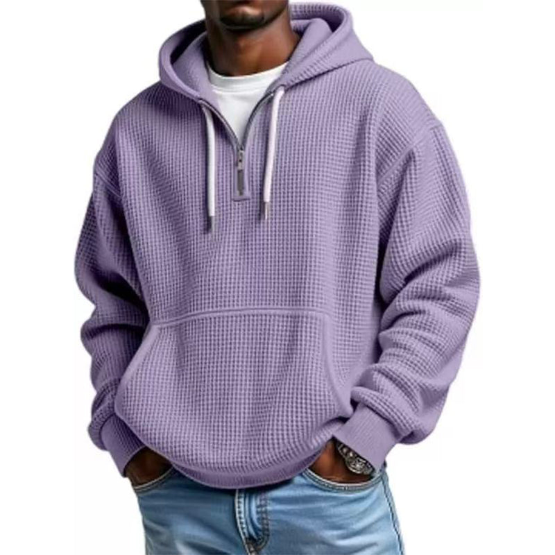 Eliashun | Hoodie en tricot pour hommes avec fermeture éclair courte