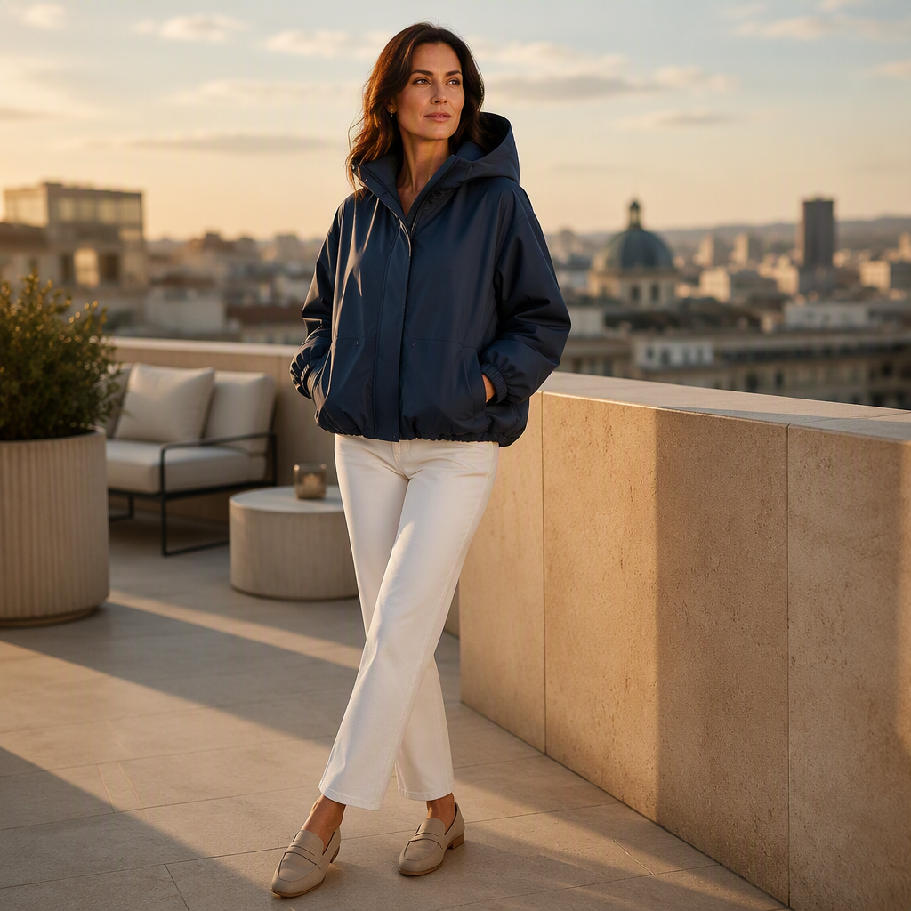 Cheinna | Veste de transition pour femmes à coupe décontractée avec capuche