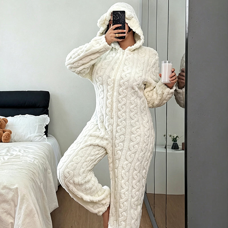 Beralina | Combinaison en peluche pour femmes avec capuche en forme d'ours