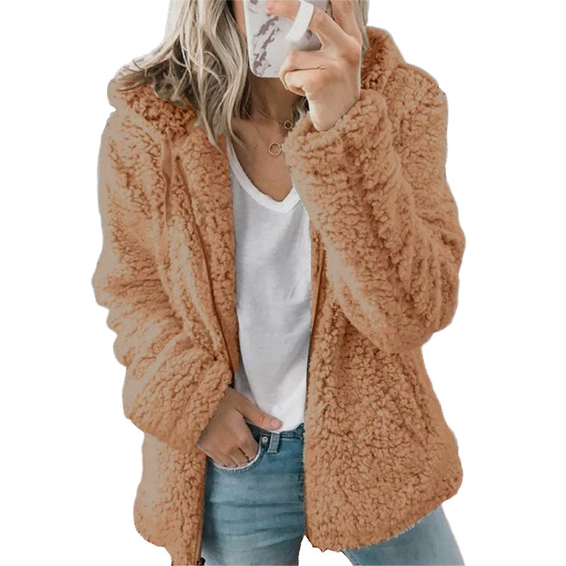 Velissa | Veste à capuche pour femmes, douce et moelleuse, avec fermeture éclair
