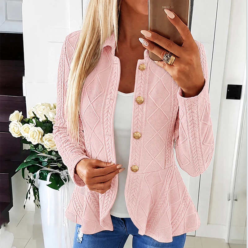 Ismerelle | Blazer élégant pour femmes avec bas en volants