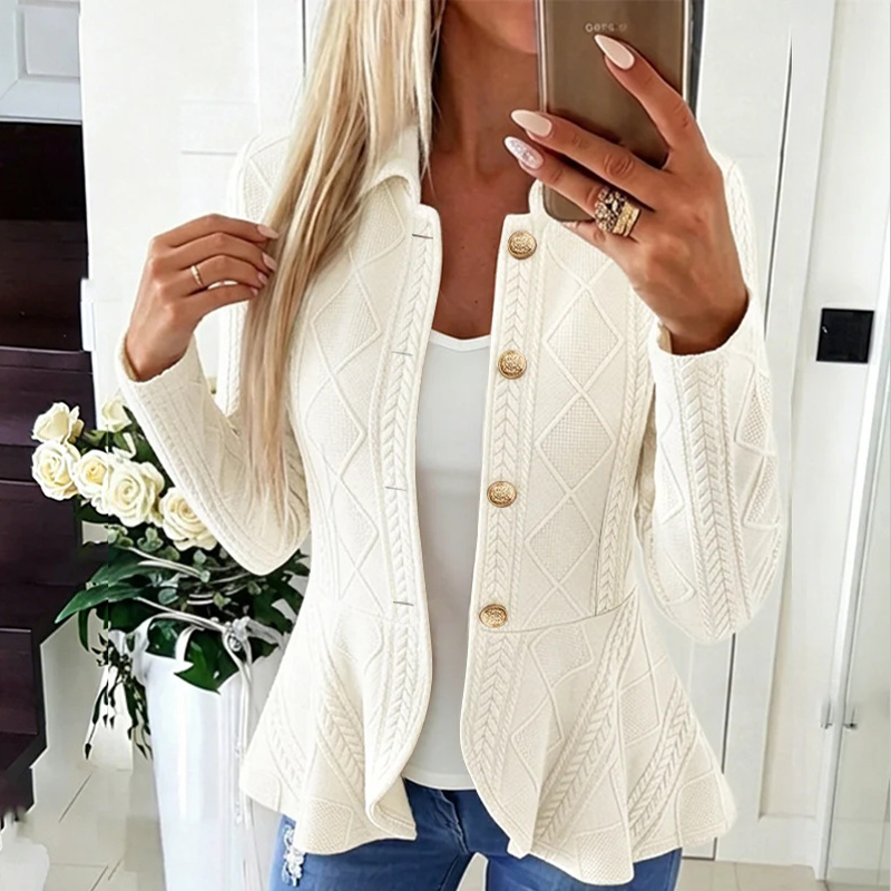 Ismerelle | Blazer élégant pour femmes avec bas en volants