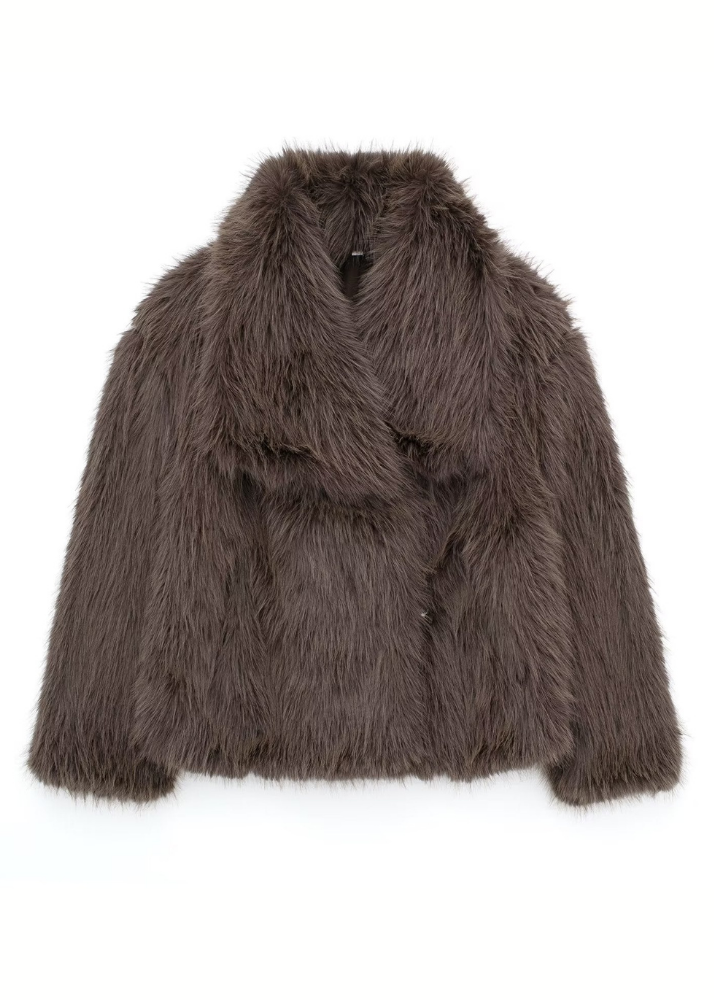 Manteau en fourrure duveteuse