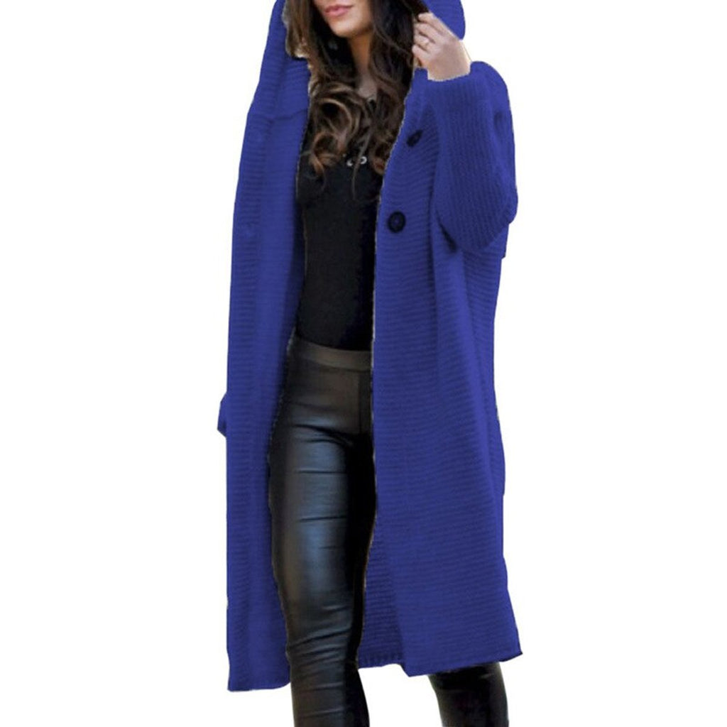 Cardigan Femme Long | Capuche & Tricot Épais