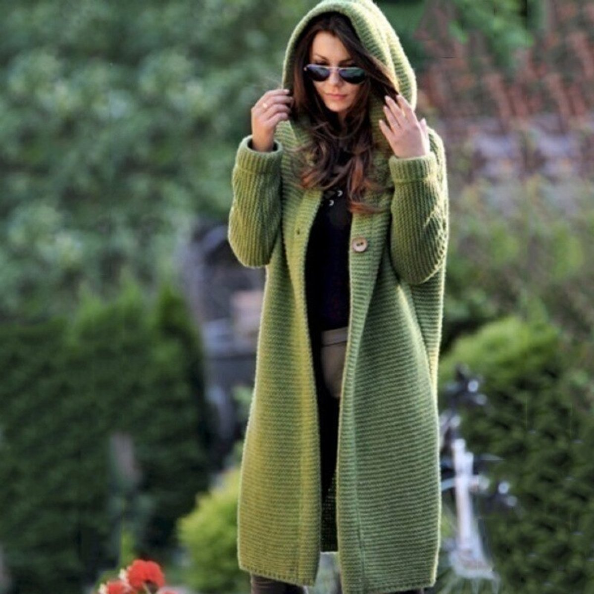 Cardigan Femme Long | Capuche & Tricot Épais