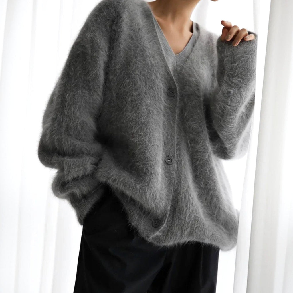 Mia | Gilet Femme Oversized Doux à Col V
