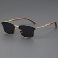 Luna | Lunettes de soleil demi-monture polarisées UV400 style browline classique
