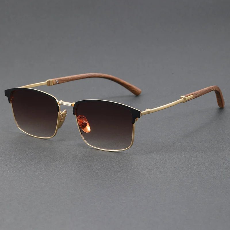 Luna | Lunettes de soleil demi-monture polarisées UV400 style browline classique