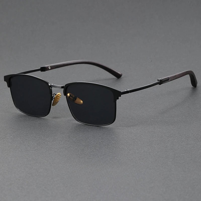 Luna | Lunettes de soleil demi-monture polarisées UV400 style browline classique