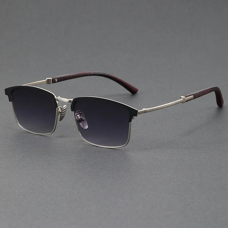 Luna | Lunettes de soleil demi-monture polarisées UV400 style browline classique