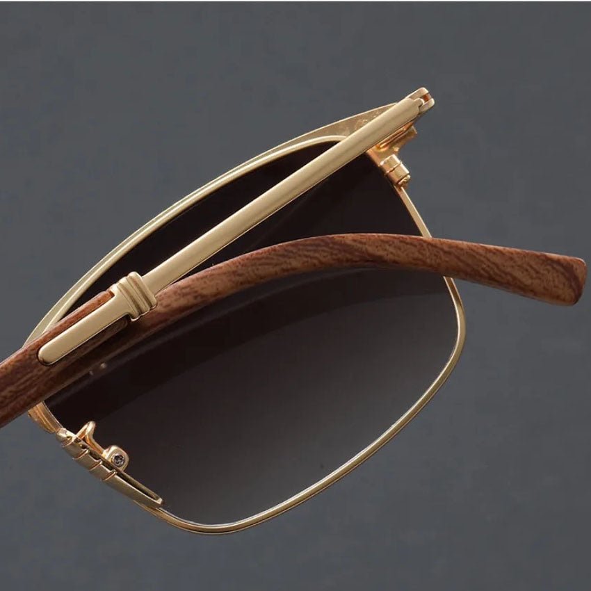 Luna | Lunettes de soleil demi-monture polarisées UV400 style browline classique