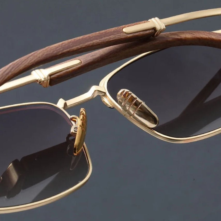 Luna | Lunettes de soleil demi-monture polarisées UV400 style browline classique