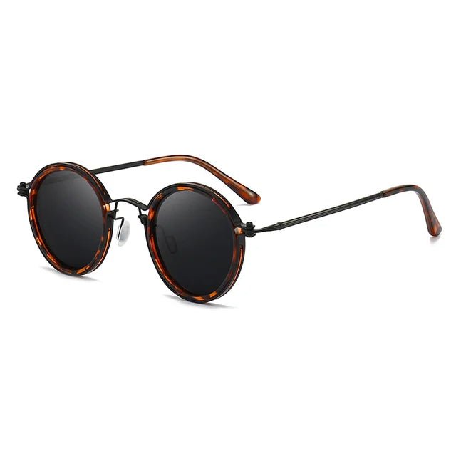Grace | Lunettes de soleil polarisées à monture ronde avec branches en métal doré