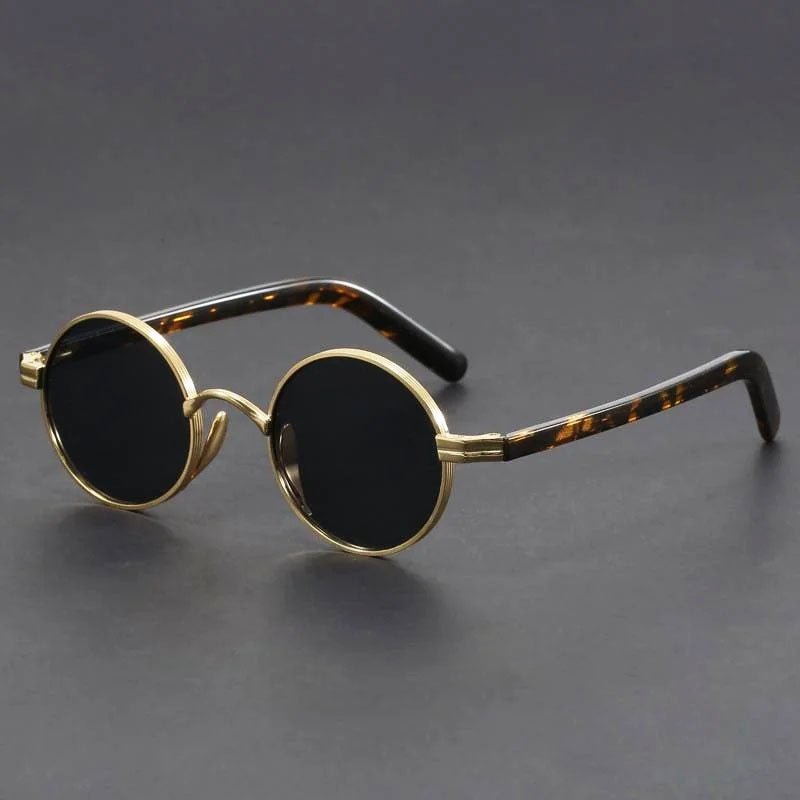 Olivia | Lunettes de soleil rétro rondes en métal avec protection UV400