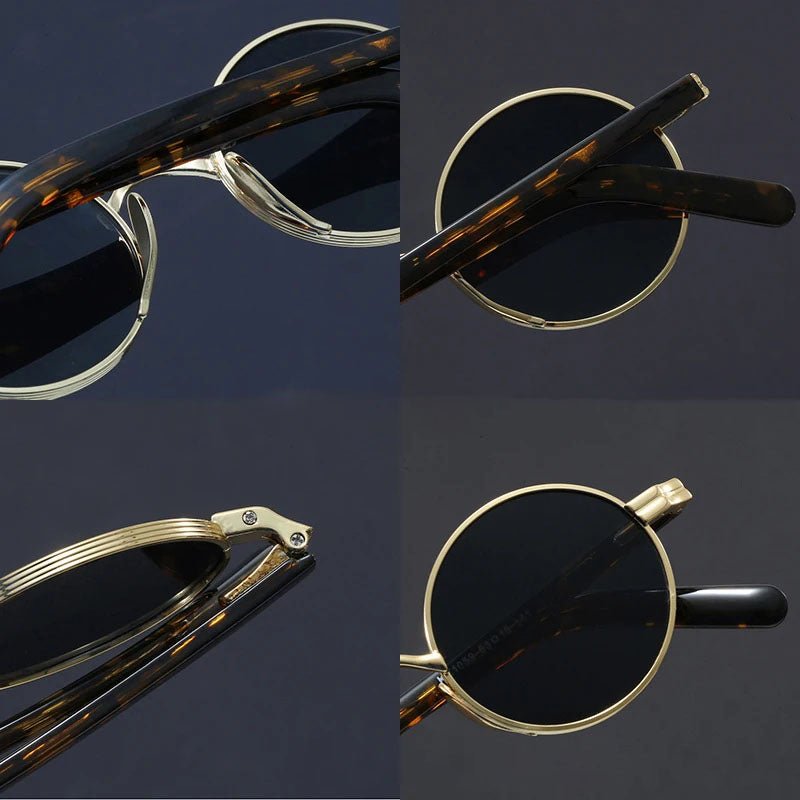 Olivia | Lunettes de soleil rétro rondes en métal avec protection UV400