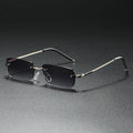James | Lunettes de soleil Rectangulaires Rimless Dégradé Doré