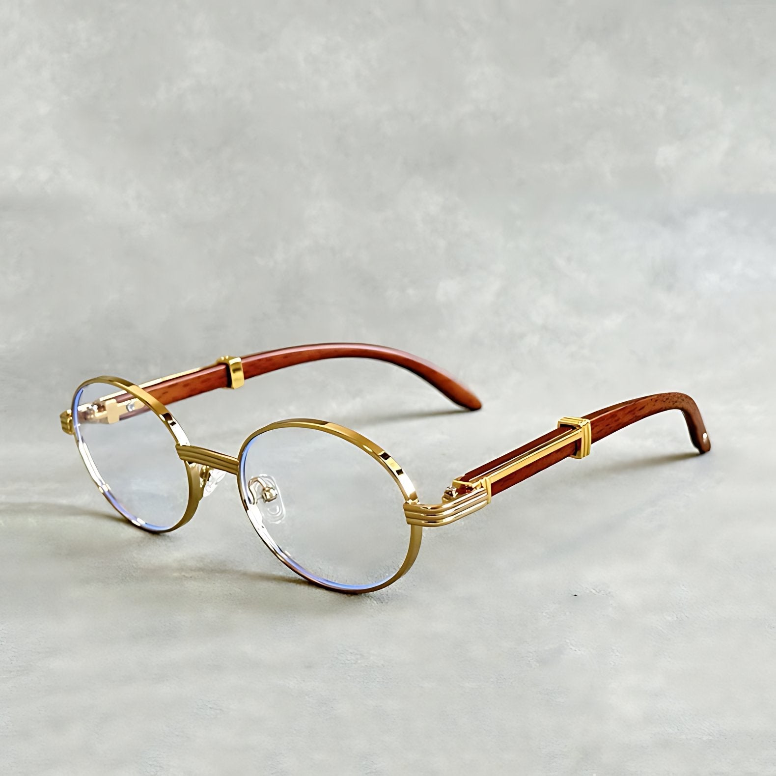 Daniel | Lunettes de soleil rondes avec monture dorée, protection UV400