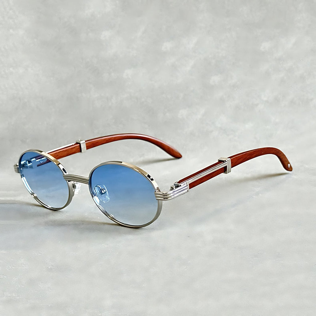 Daniel | Lunettes de soleil rondes avec monture dorée, protection UV400
