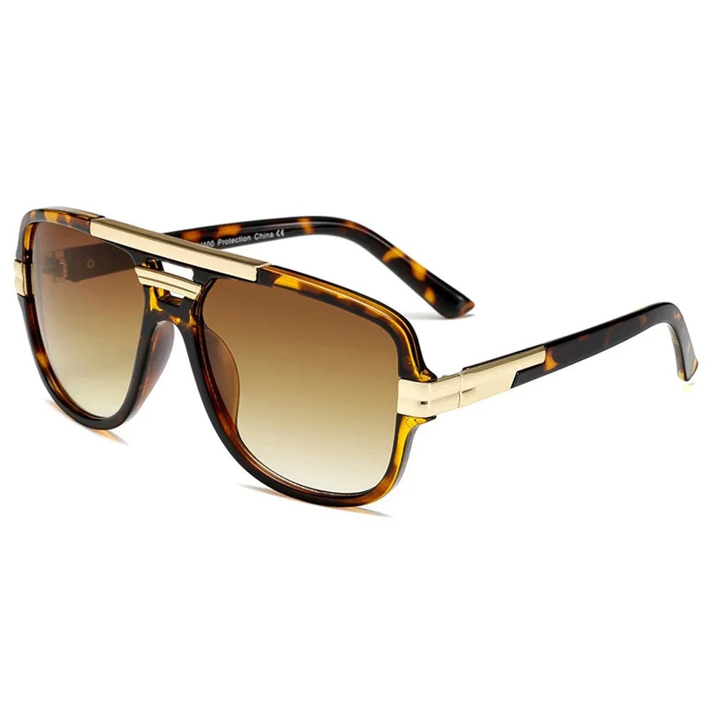 Owen | Lunettes de soleil Aviateur Carrées Dégradées UV400 en Acétate pour Homme