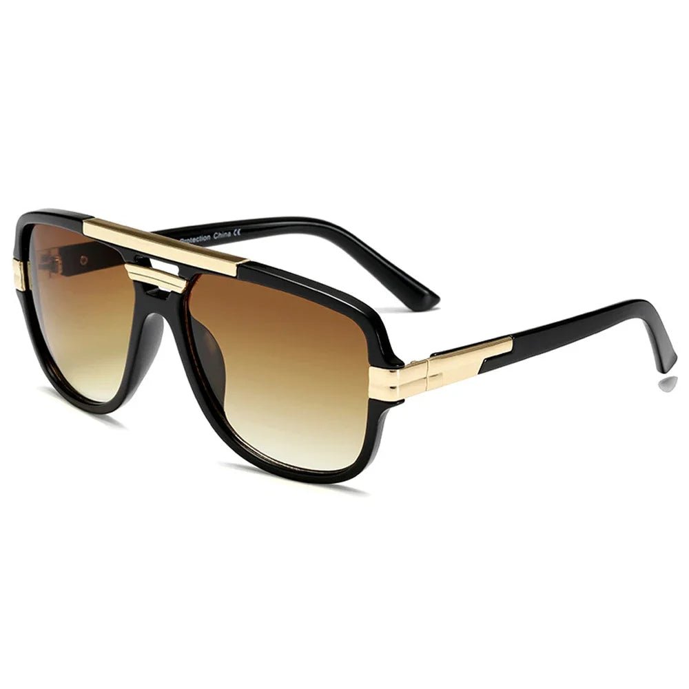 Owen | Lunettes de soleil Aviateur Carrées Dégradées UV400 en Acétate pour Homme