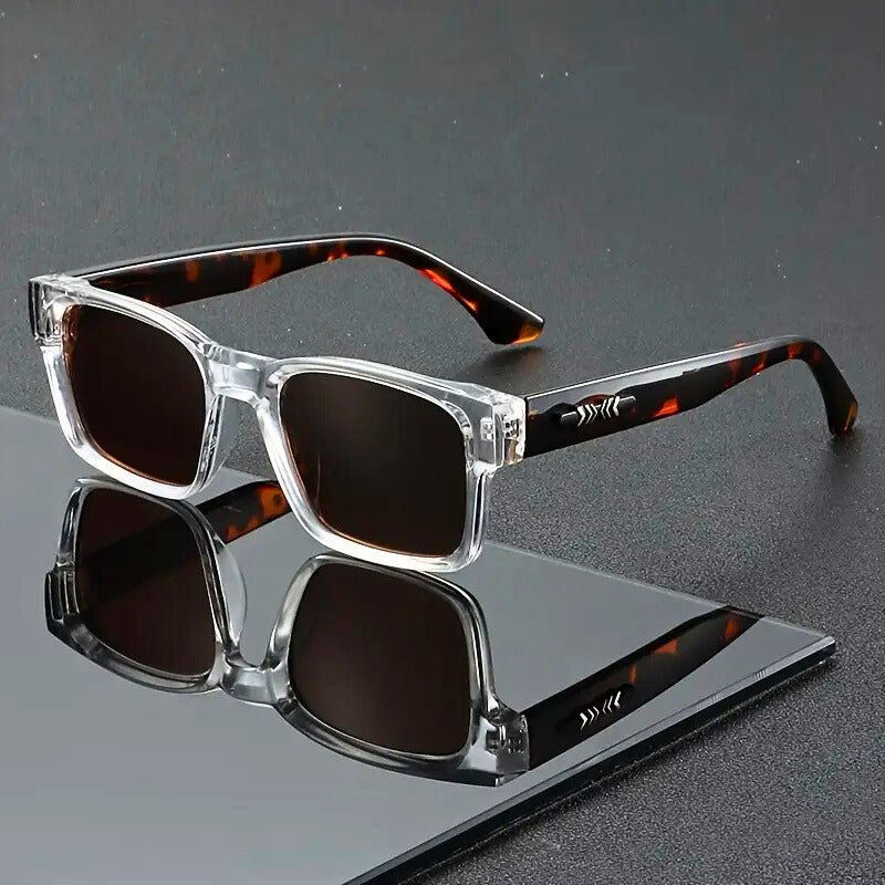 James | Lunettes de Soleil Carrées Écailles Acétate Protection UV400