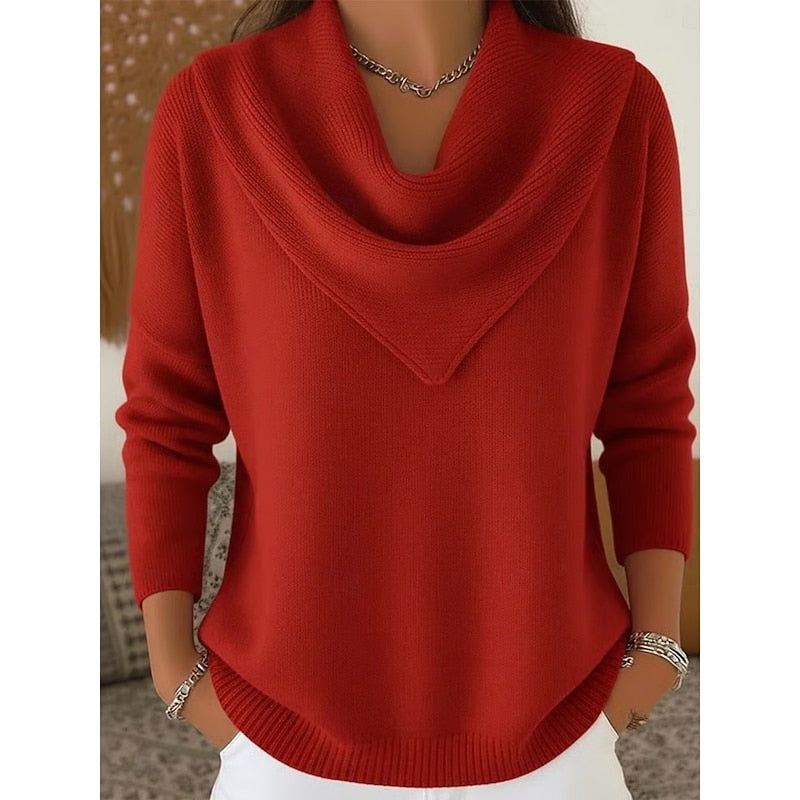 Rebecca - Pull Col Roulé Oversized Élégant