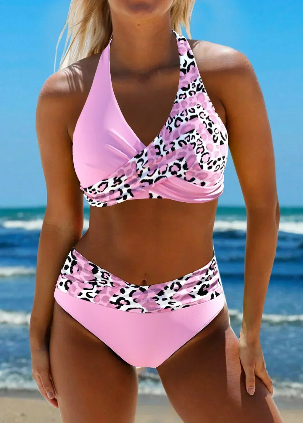 Bikini avec Encolure Croisée pour Femmes | Idéal pour l’Été