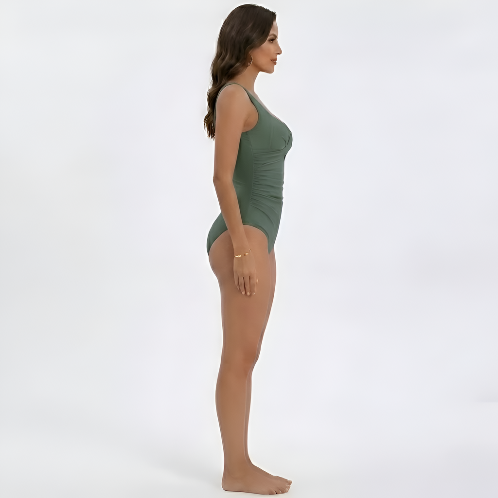 Rhea - Maillot de bain une pièce push-up à nœud sur le devant pour femme