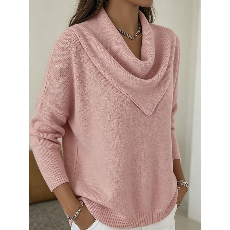 Rebecca - Pull Col Roulé Oversized Élégant