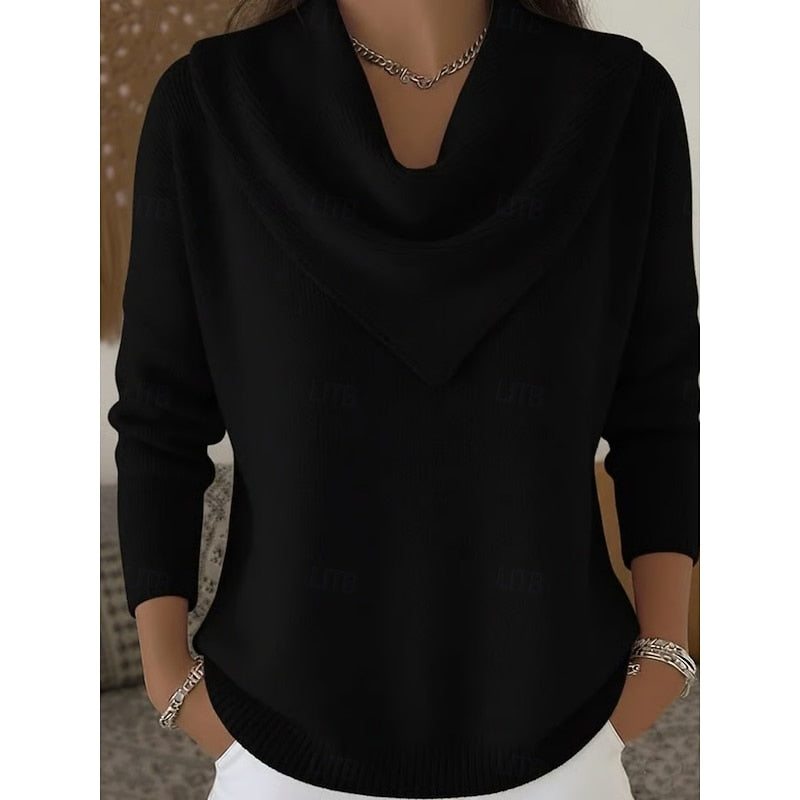 Rebecca - Pull Col Roulé Oversized Élégant
