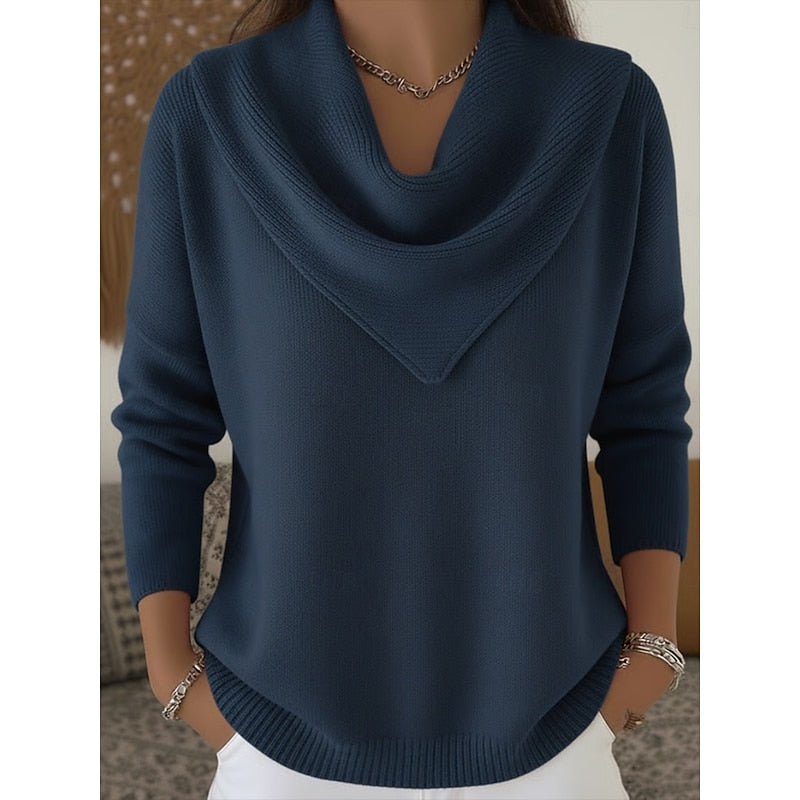Rebecca - Pull Col Roulé Oversized Élégant