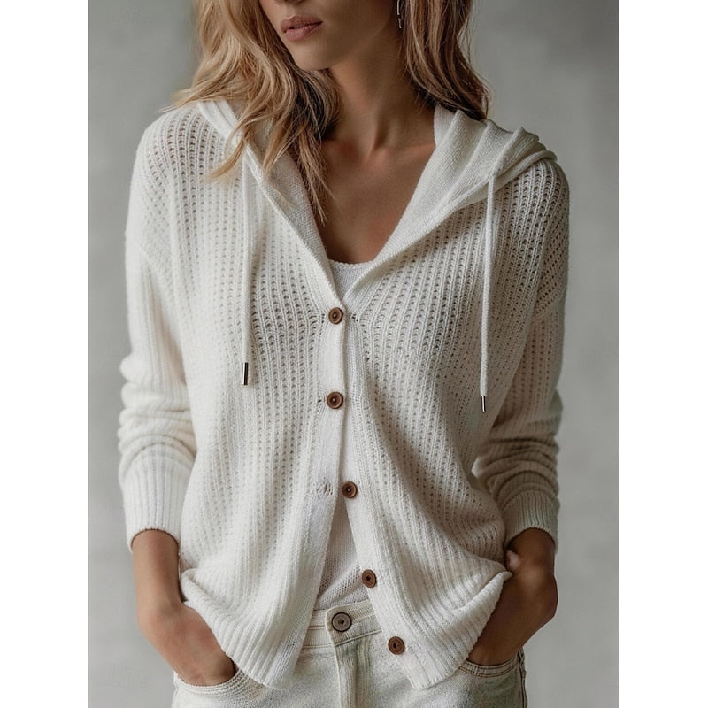 Renate - Gilet Élégant en Tricot Épais avec Capuche