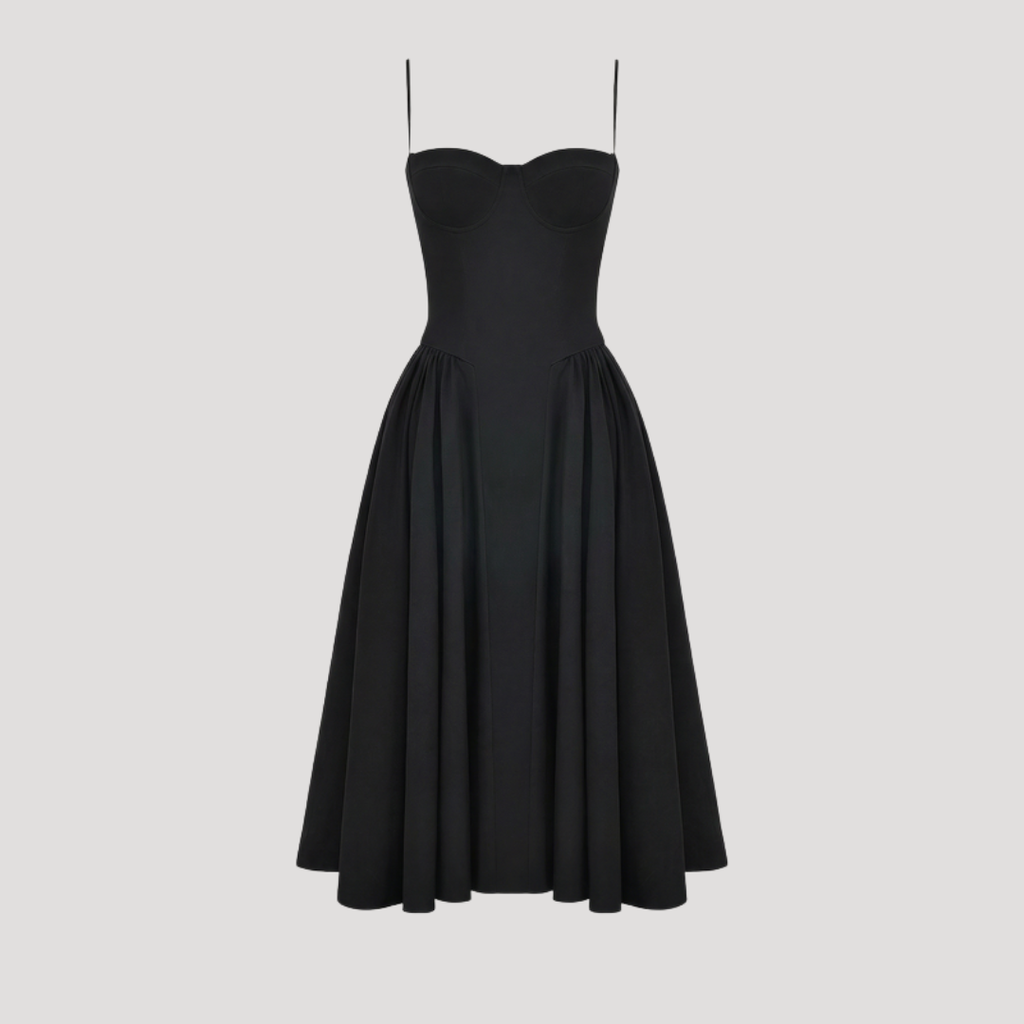 Thessaly | Robe Midi à Encolure Coeur pour Femmes