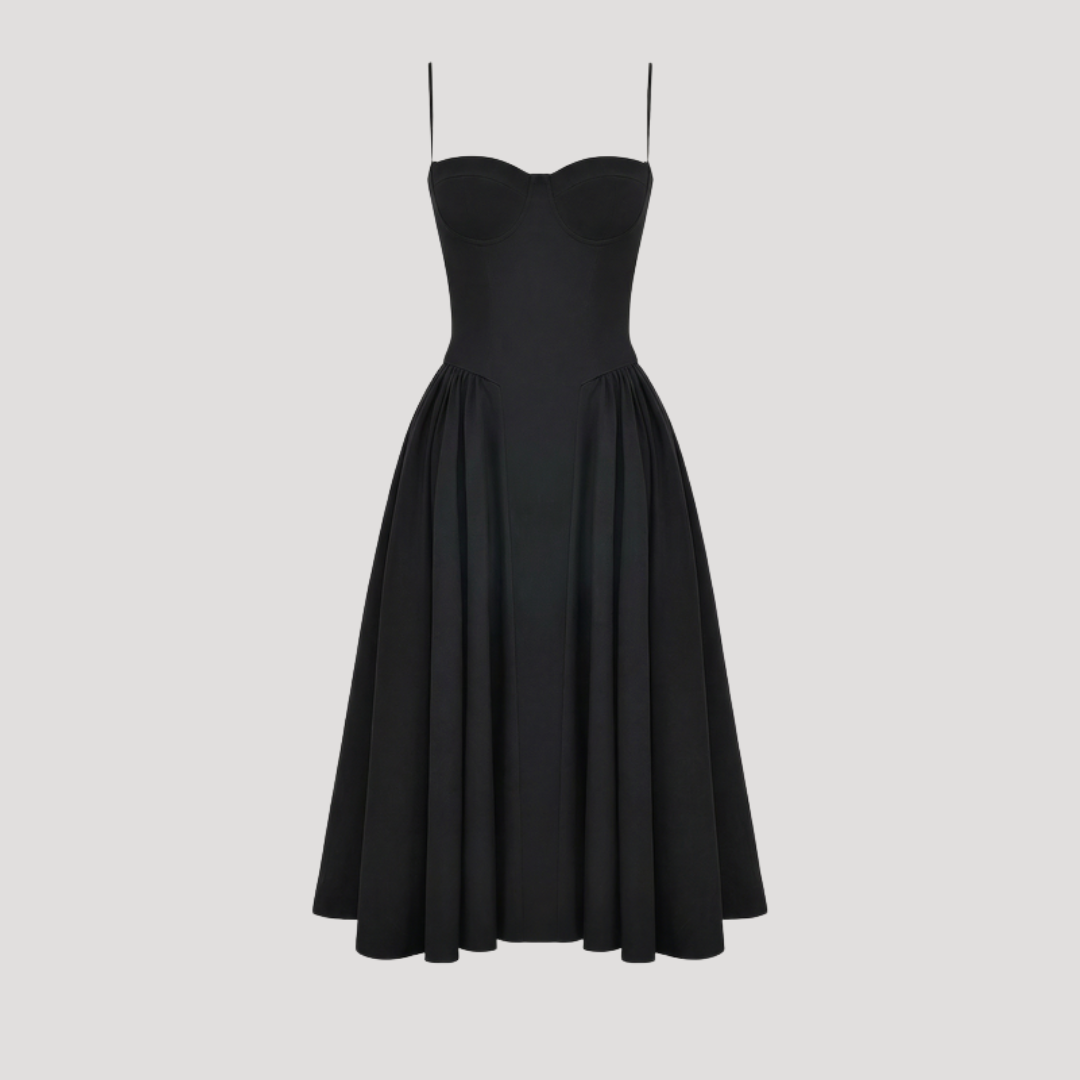 Thessaly | Robe Midi à Encolure Coeur pour Femmes