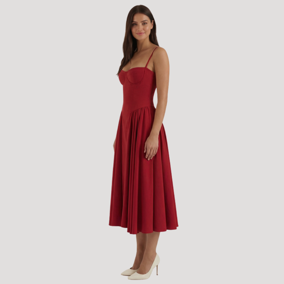 Thessalie | Robe Midi Sweetheart pour Femme